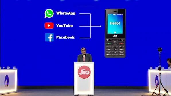 JioPhone to get support for WhatsApp, YouTube and Facebook apps by 15 August