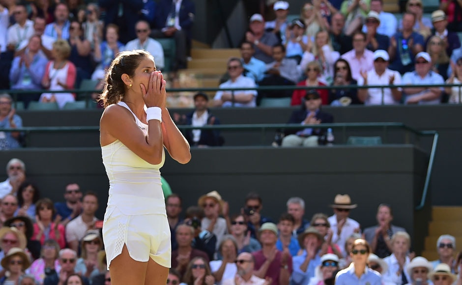 Julia Goerges also notched a comeback win as she beat Kiki Bertens 3-6, 7-5, 6-1 to set up a semi-final clash with Serena Williams. AFP / Glyn Kirk Julia Goerges also notched a comeback win as she beat Kiki Bertens 3-6, 7-5, 6-1 to set up a semi-final clash with Serena Williams. AFP / Glyn Kirk