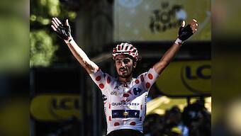 Tour de France 2018: Frenchman Julian Alaphilippe wins dramatic 16th stage after farmer protests forces 15-minute stoppage