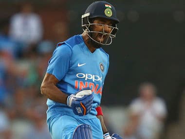 India’s KL Rahul celebrates making his century during the first Twenty20 against England at Old Trafford cricket ground in Manchester. AP 