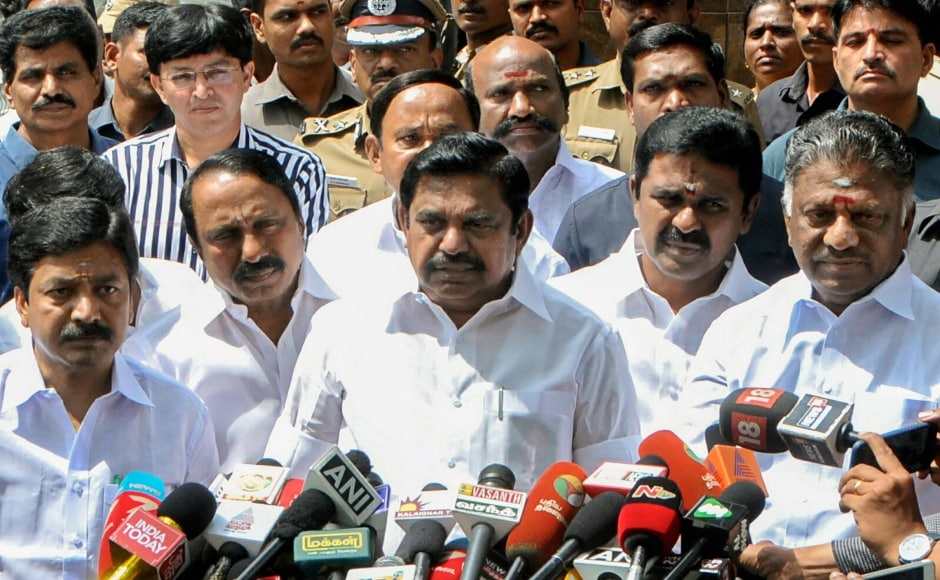 Tamil Nadu Chief Minister Edappadi Palaniswami also visited Karunanidhi, after which he made a statement saying that the DMK chief's Tamil Nadu Chief Minister Edappadi Palaniswami also visited Karunanidhi, after which he made a statement saying that the DMK chief's