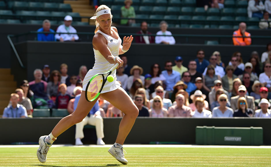 Bertens won the first set, but Goerges, who had never made it past the third round at Wimbledon, fought back to win the match. AFP / Glyn Kirk Bertens won the first set, but Goerges, who had never made it past the third round at Wimbledon, fought back to win the match. AFP / Glyn Kirk