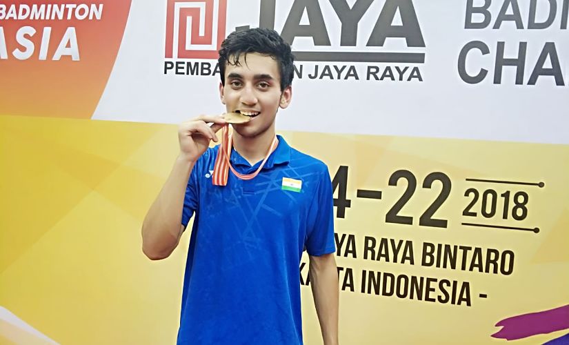   Lakshya Sen became the first male Indian player in 52 years to win the Asian junior title. Image courtesy: Twitter @himantabiswa 