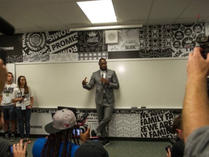 LA-bound LeBron James opens school in hometown Akron to create opportunities for children from troubled homes