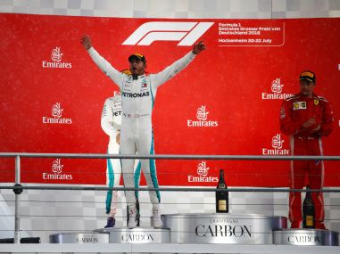 German Grand Prix: Mercedes' Lewis Hamilton wins chaotic, wet race as Sebastian Vettel's mistake costs him dear German Grand Prix: Mercedes' Lewis Hamilton wins chaotic, wet race as Sebastian Vettel's mistake costs him dear