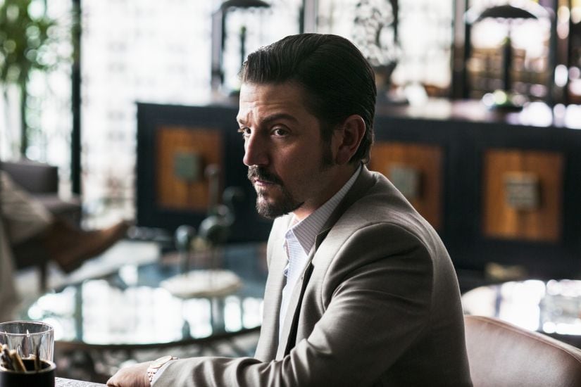 Diego Luna in a still from Narcos: Mexico