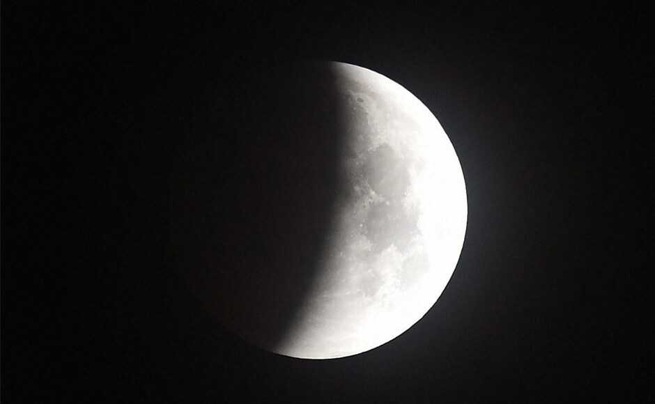 Lunar eclipse as seen in Chennai on Saturday. However, in New Delhi, nearly 2,000 curious skygazers converged at the Nehru Planetarium to witness the eclipse had to return disappointed as clouds completely surrounded the moon as if to conceal it. PTI Lunar eclipse as seen in Chennai on Saturday. However, in New Delhi, nearly 2,000 curious skygazers converged at the Nehru Planetarium to witness the eclipse had to return disappointed as clouds completely surrounded the moon as if to conceal it. PTI