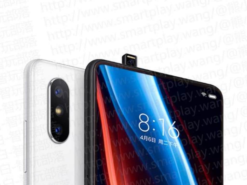 The rumoured pop-up camera on the Xiaomi Mi Mix 3. Image: Smart Play. Wang
