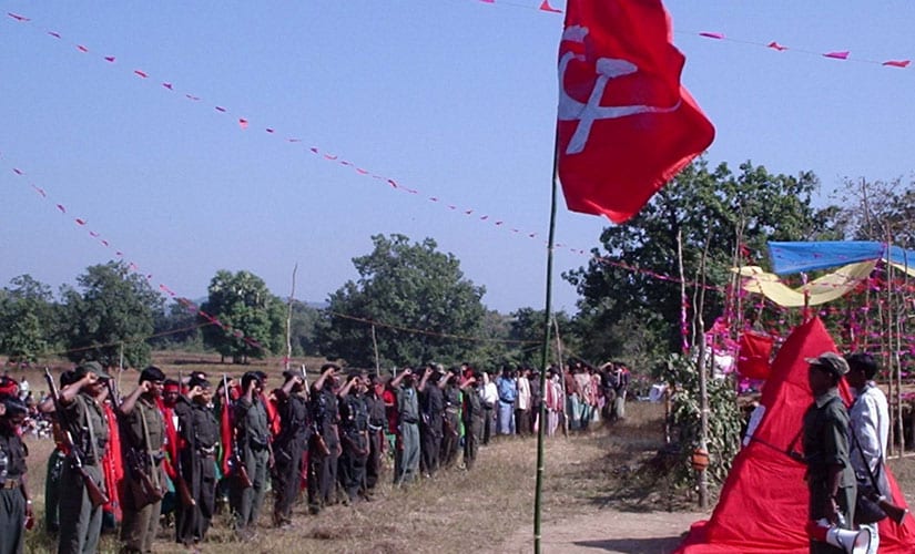 People's Liberation Guerrilla Army cadre of CPI (Maoist) participating in TCOC Week programme inside the jungle of Dandakaranya in Bastar. Image procured by Firstpost/Debobrat Ghose