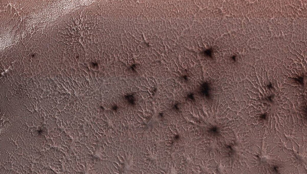 Nasa orbiter detects infant versions of 'spiders' on Mars-World News ,  Firstpost