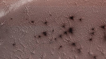 NASA releases new image showing 'spiders' crawling on the surface of Mars