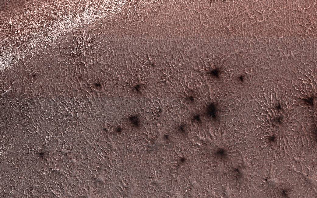 Spiders on Mars? Image courtesy: NASA