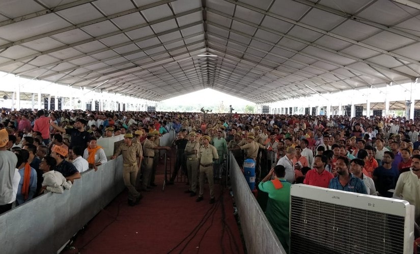 Farmers at Kisan Kalyan Sammelan rally in Shahjahanpur. Mohammad Asif/101Reporters