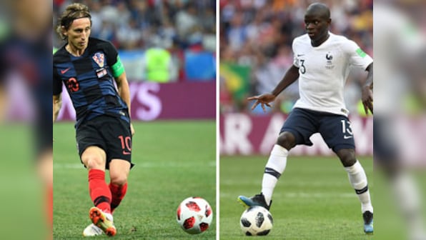 FIFA World Cup 2018: France's tireless N'Golo Kante will take on Croatia's masterful Luka Modric in midfield battle