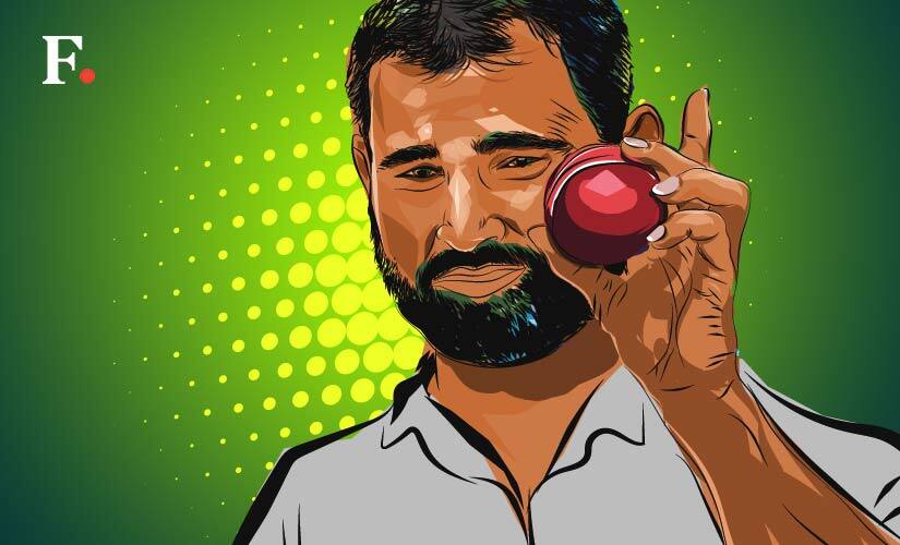 Mohammed Shami. Art by Rajan Gaikwad