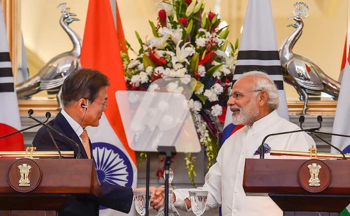 Narendra Modi and Moon Jae-in hold talks: India, South Korea agree to enhance cooperation in defence and security Narendra Modi and Moon Jae-in hold talks: India, South Korea agree to enhance cooperation in defence and security