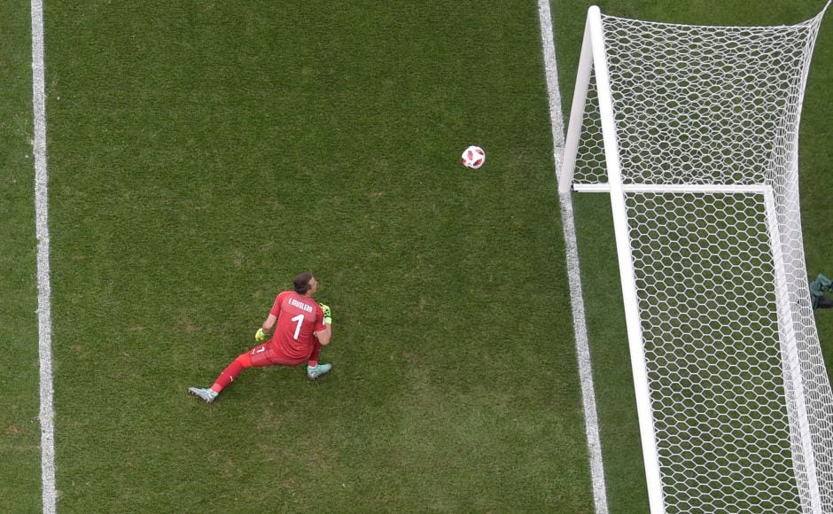 Uruguay's goalkeeper Fernando Muslera gifted France their second goal when he parried the ball into his own net from Griezmann's shot. AFP Uruguay's goalkeeper Fernando Muslera gifted France their second goal when he parried the ball into his own net from Griezmann's shot. AFP