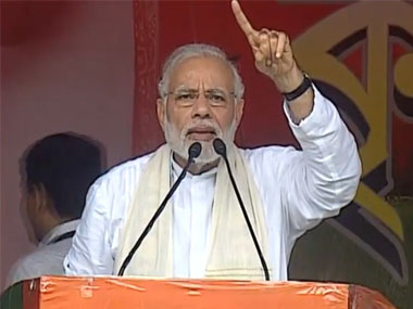 Narendra Modi in Midnapore: PM accuses Mamata Banerjee of running 'murder syndicate', ignoring farmers and youth Narendra Modi in Midnapore: PM accuses Mamata Banerjee of running 'murder syndicate', ignoring farmers and youth