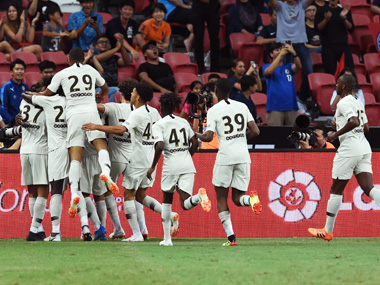 Thomas Tuchel's Paris Saint-Germain win through late goal against Atletico Madrid in International Champions Cup Thomas Tuchel's Paris Saint-Germain win through late goal against Atletico Madrid in International Champions Cup