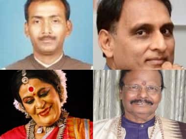 File image of Ram Shakal, Rakesh Sinha, Raghunath Mohapatra and Sonal Mansingh. 