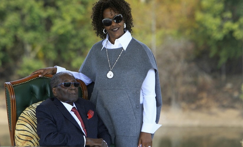 Former Zimbabwean President Robert Mugabe and his wife Grace. AP