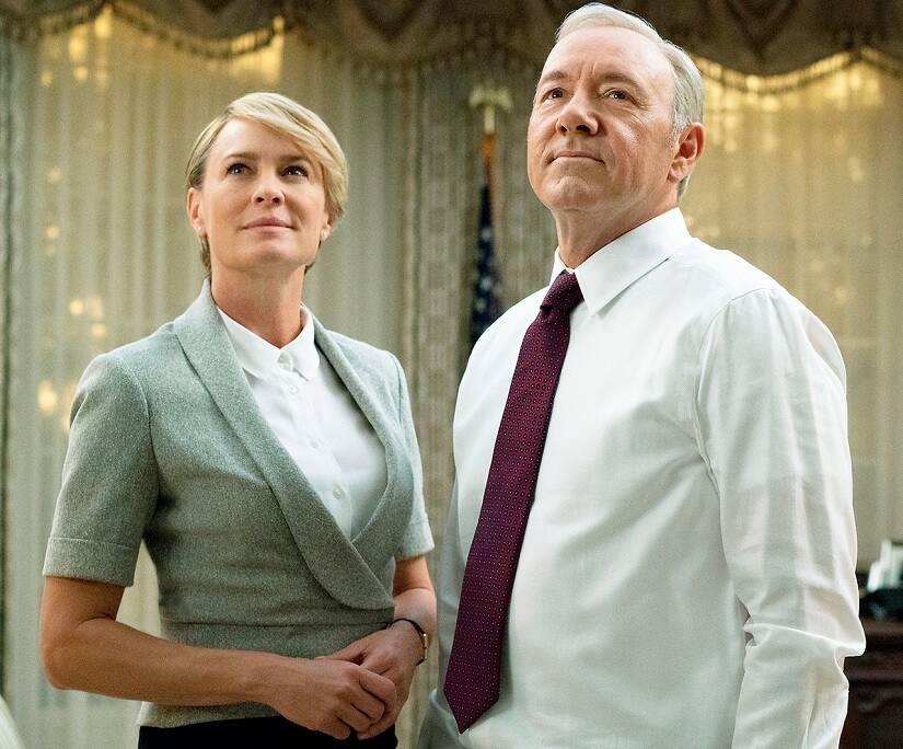 With inputs from Agence France Presse Robin Wright and Kevin Spacey in House of Cards. Netflix