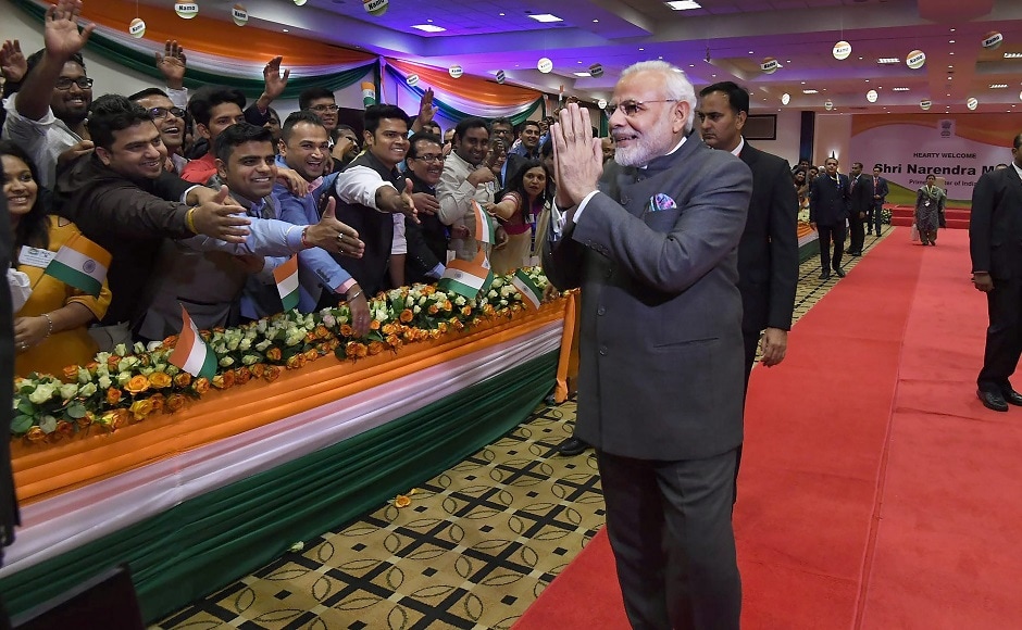 Modi also praised the Indian community's Modi also praised the Indian community's