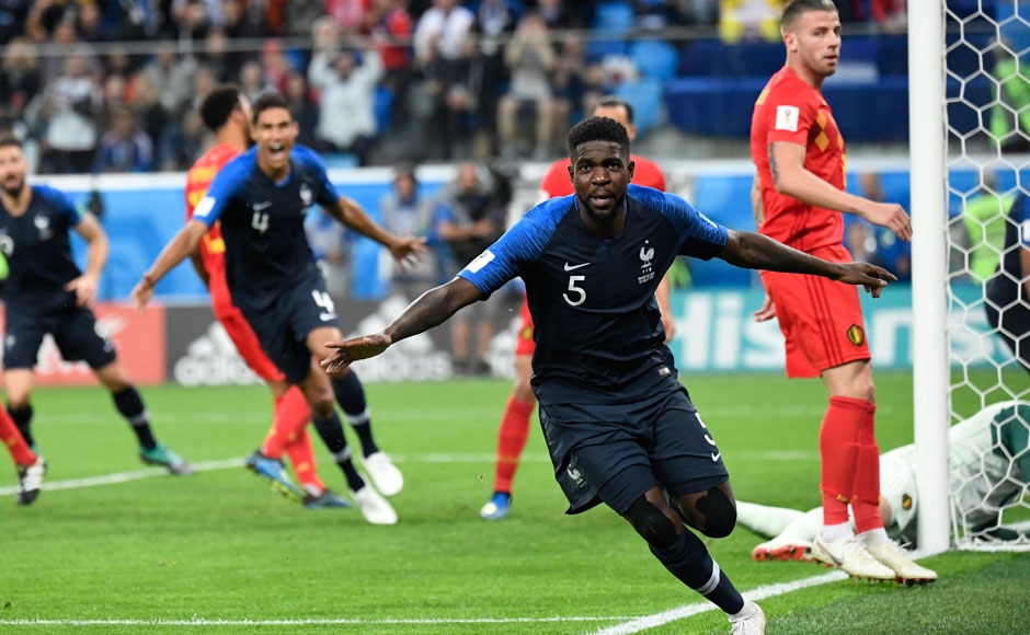 The French team came up against Belgium in the semi-finals. Belgium had been playing some excellent football over the course of the tournament and were scoring goals for fun. However, France's defensive blockade proved to be too difficult to get past, and a Samuel Umtiti goal from a corner was enough for France to scrape through. AFP The French team came up against Belgium in the semi-finals. Belgium had been playing some excellent football over the course of the tournament and were scoring goals for fun. However, France's defensive blockade proved to be too difficult to get past, and a Samuel Umtiti goal from a corner was enough for France to scrape through. AFP