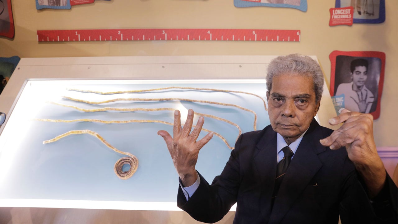 Guinness Record Holder Shridhar Chillal Cuts World S Longest Nails In New York After 66 Years Hand Permanently Disabled India News Firstpost