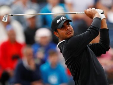   India Shubhankar Sharma in action during the third round at the Open. Reuters 