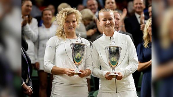 Wimbledon 2018: Barbora Krejcikova and Katerina Siniakova win second successive doubles Grand Slam title