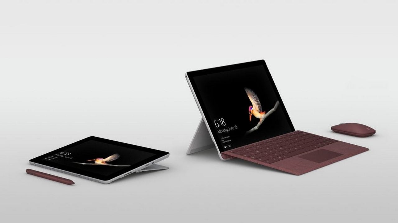 The Surface Go weighs just 1.15 pounds. Image: Microsoft