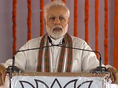 File photo of Prime Minister Narendra Modi addressing a rally at Shahjahanpur. Twitter@BJP4India