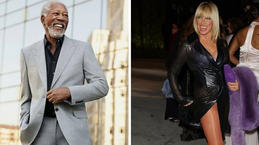 Morgan Freeman (left) and Suzanne Somers (right). Images from Facebook