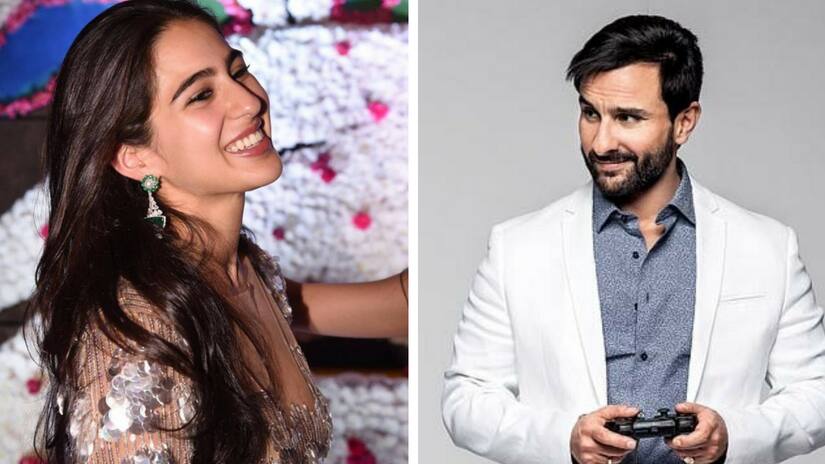 Sara Ali Khan and Saif Ali Khan. Facebook