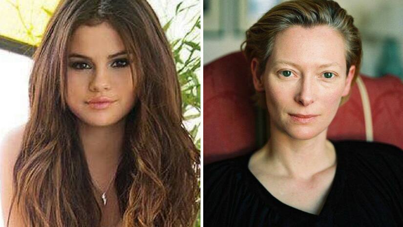 Selena Gomez (left) and Tilda Swinton (right). Facebook