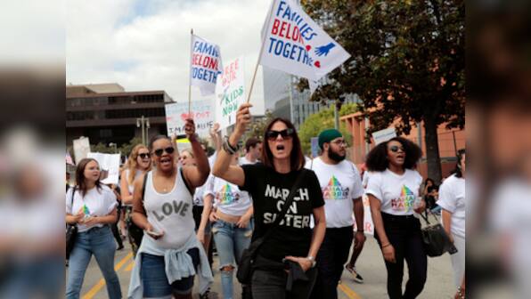 'No more children in cages': Protesters take to the streets in US demanding end to Trump's immigration policy