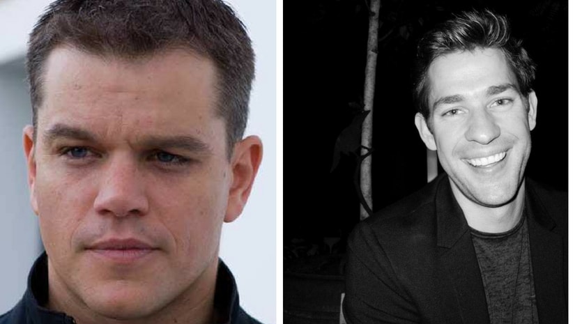   Matt Damon (left) and John Krasinski (right). Image from Facebook 