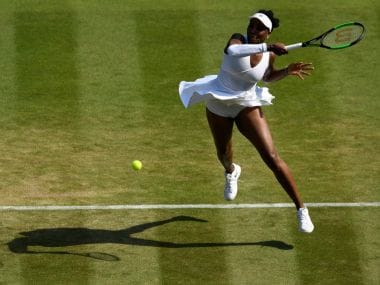   Venus Williams in action against Kiki Bertens on Friday. Reuters 