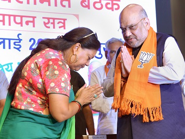 Amit Shah flags off Vasundhara Raje's Rajasthan Gaurav Yatra, asks what Congress did for development in 40 years Amit Shah flags off Vasundhara Raje's Rajasthan Gaurav Yatra, asks what Congress did for development in 40 years