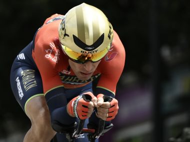 Italy's Vincenzo Nibali rides during the 2018 Tour de France. / AFP