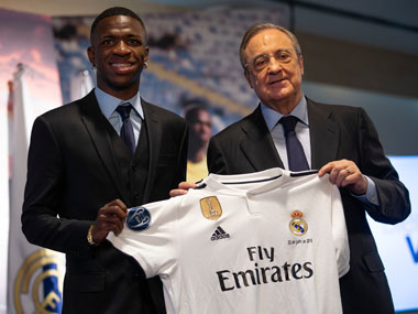 La Liga: Real Madrid officially unveil Vinicius Junior after agreeing deal with Flamengo in 2017 La Liga: Real Madrid officially unveil Vinicius Junior after agreeing deal with Flamengo in 2017