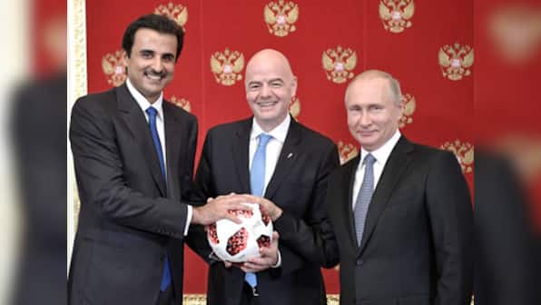 FIFA World Cup 2018: Russia President Vladimir Putin hands over mantle of host to Qatari Emir