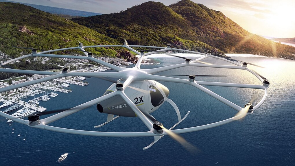 That is one huge fan on the top of that air taxi! The company aspires to integrate air taxis into existing transportation systems and provides mobility for up to 10,000 passengers per day with a single point to point connection. Volocopter.