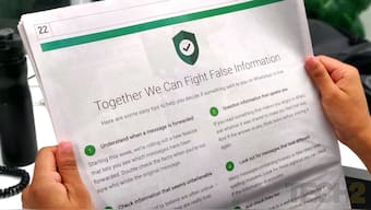WhatsApp rolls out newspaper ads with tips for users to fight false information