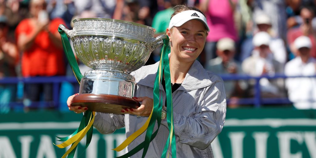 Eastbourne International: Caroline Wozniacki defeats Aryna Sabalenka in