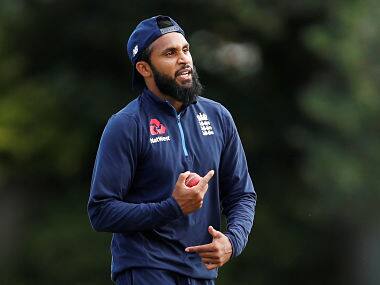 England’s Adil Rashid practices during nets. Reuters 
