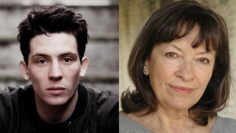 Josh O'Conner (left) and Marion Bailey (right). Image from Twitter/@NewOnNetflixUK