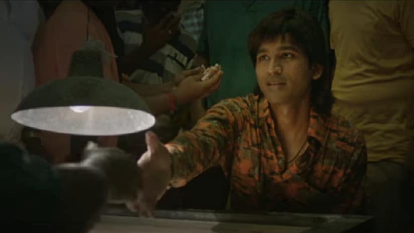 Dhanush in a still from the teaser of Vada Chennai. YouTube screengrab