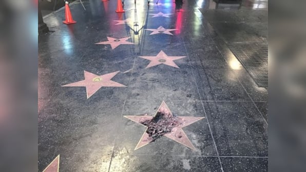 Donald Trump's Hollywood Walk of Fame star smashed; destroyer booked on felony vandalism charge